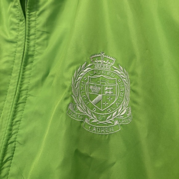 Lauren Ralph Lauren Active Women's Green Windbreaker Zip Jacket Logo‎ Women's XL - Picture 2 of 11